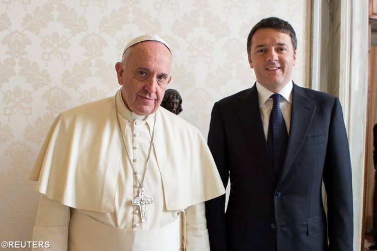 Đức Phanxicô tiếp Thủ tướng Ý Matteo Renzi trong một buổi tiếp kiến riêng ngày 13 tháng 12-2014