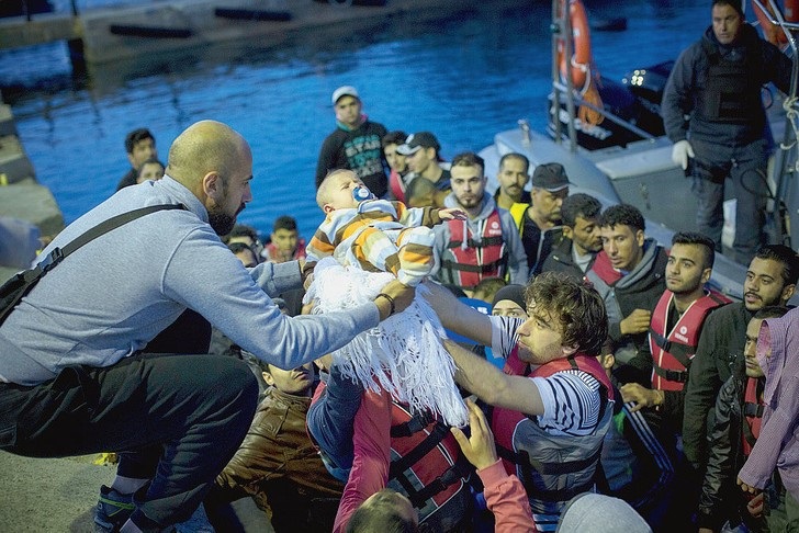Người di dân Syria được cứu ở đảo Kos, Hy Lạp